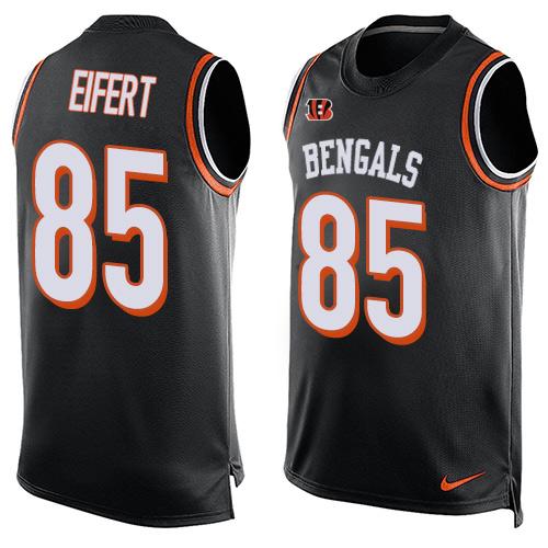 Nike Bengals #85 Tyler Eifert Black Team Color Men's Stitched NFL Limited Tank Top Jersey - Click Image to Close